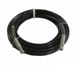 Рукав окрасочный высокого давления L=15м. 3/8" (500 BAR) чёрный, c пружинами (DINO-POWER)